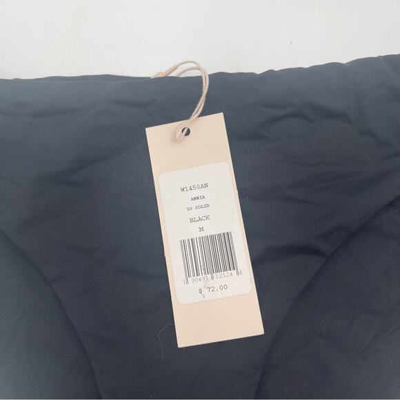EBERJEY Bikini Bottoms So Solid Annia Black Swim Beach Classic NWT Size Large - Picture 6 of 10